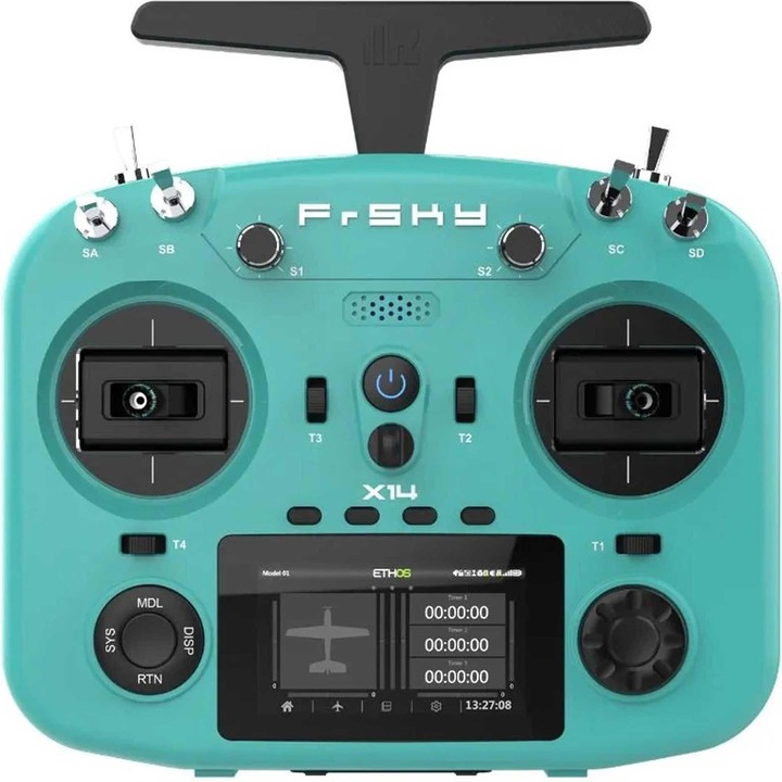 FrSky TWIN X14 Sender 2,4Ghz Verdigris Green ohne Akku, ohne Ständerhalter, ohne EVA-Bag