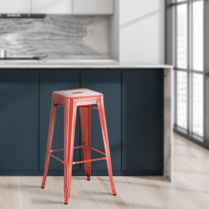 Immagine prodotto CLP Set di 2 sgabelli da bar Joshua, rosso
