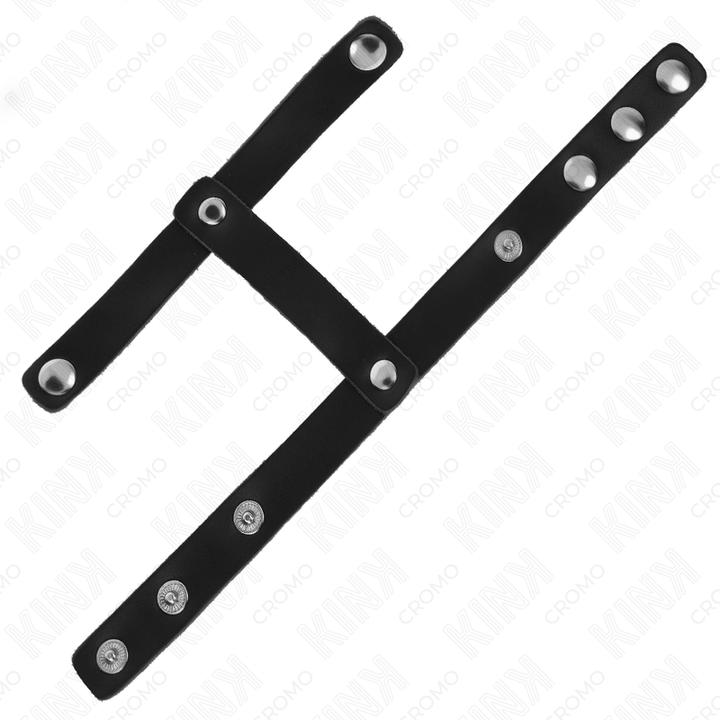 Produktbild Kink Verstellbarer Penisring Aus Leder Und Hodenteilgurt (10 cm)