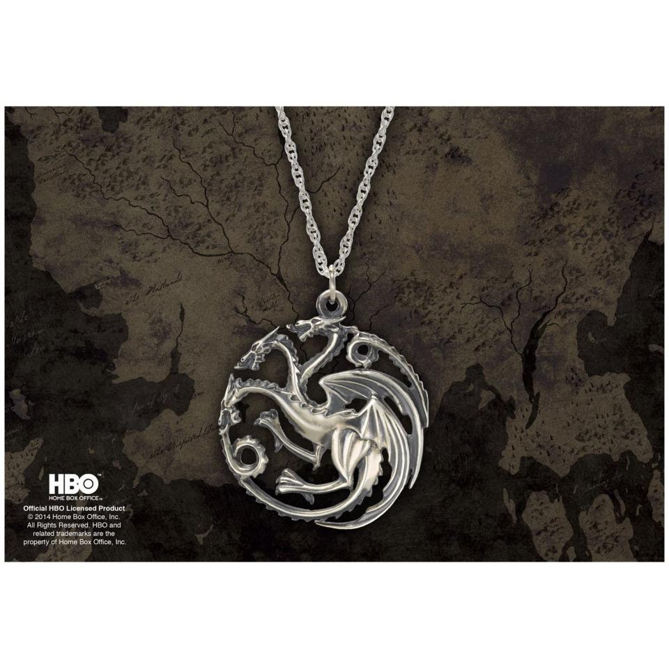 Thumbnail - Noble Collection, Halsschmuck, Game of Thrones Pendant & Necklace Targaryen Sigil (Sterling Silver) Nob0064