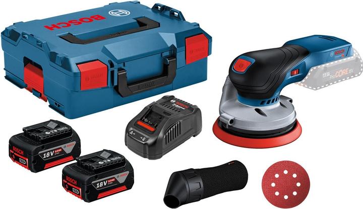 Produktbild Bosch Hausgeräte Bosch Akku-Exzenterschleifer GEX 18V-125 / 2x 5,0 Ah Akku + Ladegerät in L (Exzenterpolierer)