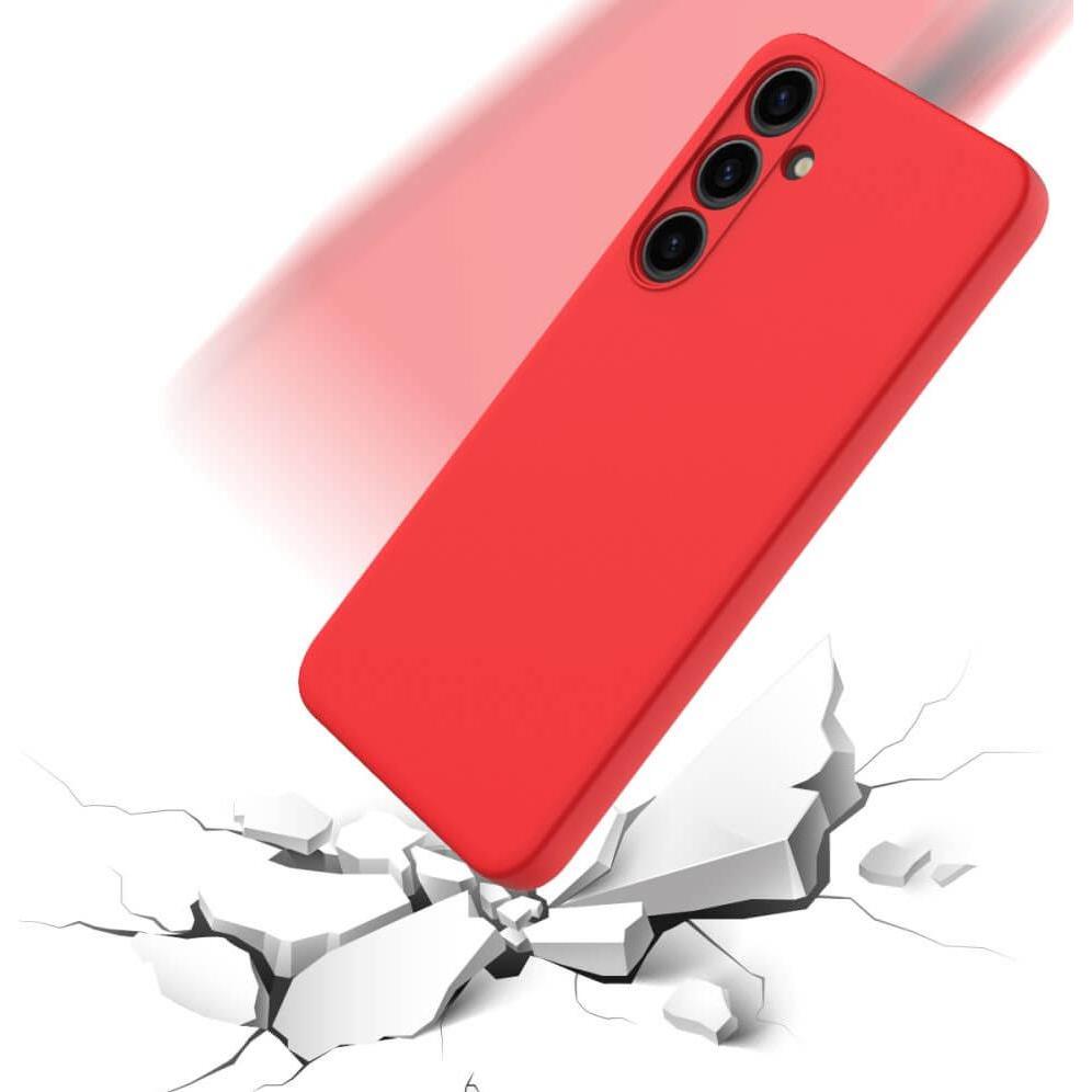 Thumbnail - Cover-Discount Silikon Gummi Hülle rot (Samsung Galaxy S24+), Smartphone Hülle, Rot