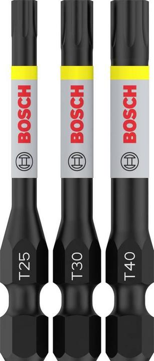 Actual product image Bosch Professional Zubehör PRO Torx Impact Bit, T25, T30, T40, 55 mm, 3 pcs. (Hexagon socket TX)