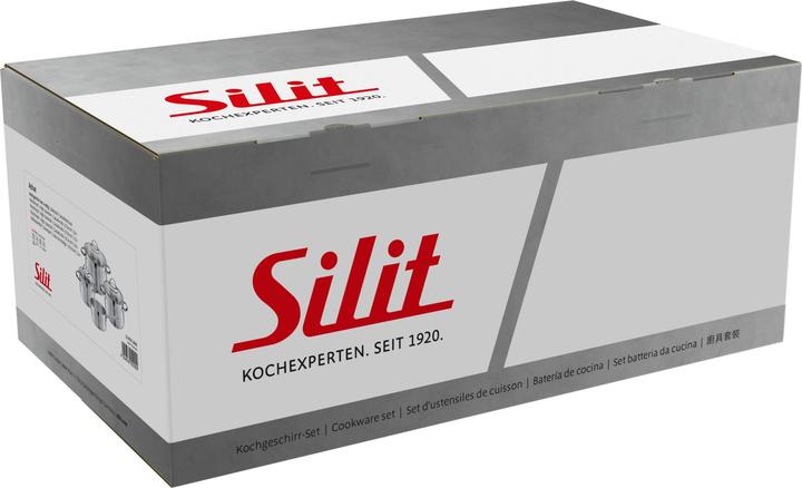 Produktbild Silit Topfset Induktion Kochtopfset 4tlg Glasdeckel Achat Edelstahl 18/10 (Pfannenset + Topfset, Edelstahl)