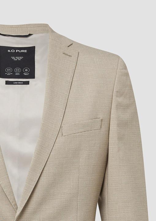 Image du produit S.Oliver Indoor-Sakko s.O PURE: Fein gemustertes Sakko im Slim Fit (48)