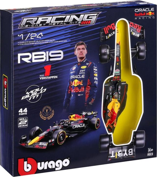 Actual product image Bburago Red Bull F1 RB19 1/24 Kit Verstappen 2024