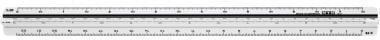 Actual product image M+r M + R triangular ruler 30.0 cm, silver/black (30 cm, Plastic)