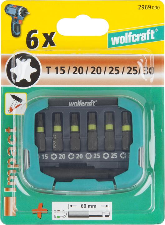 Actual product image wolfcraft wolfcraft 1 Bit-Box Impact, 7 pcs, Torx