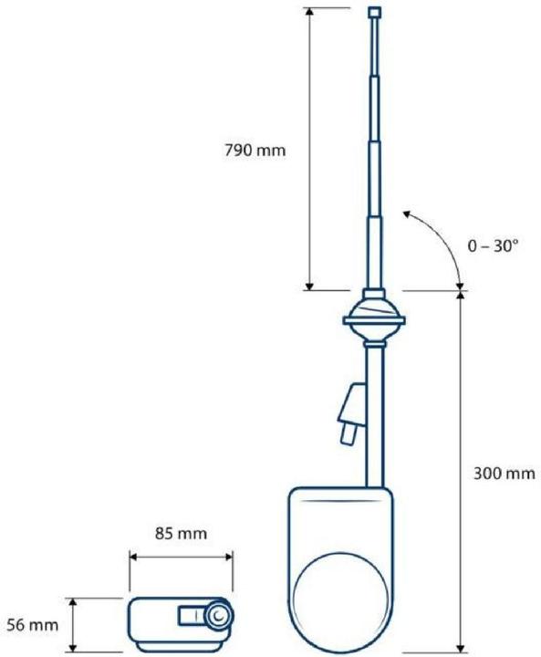 Actual product image Blaupunkt Autojet 25 Black Motor Antenna Car Radio Universal Antenna (2006025000001)