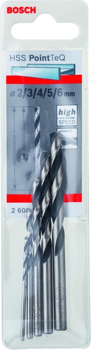 Image du produit Bosch Professional Zubehör Foret hélicoïdal HSS PointTeQ Set (2 mm, 3 mm, 4 mm, 5 mm, 6 mm)