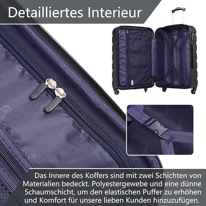 Actual product image Coolife Hartschalen-Handgepäckkoffer mit TSA-Schloss (38 l)