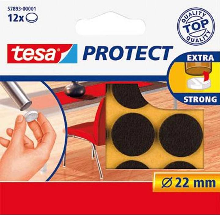 Produktbild tesa PROTECT Filzgleiter rund (Filzgleiter, 12 Stück)