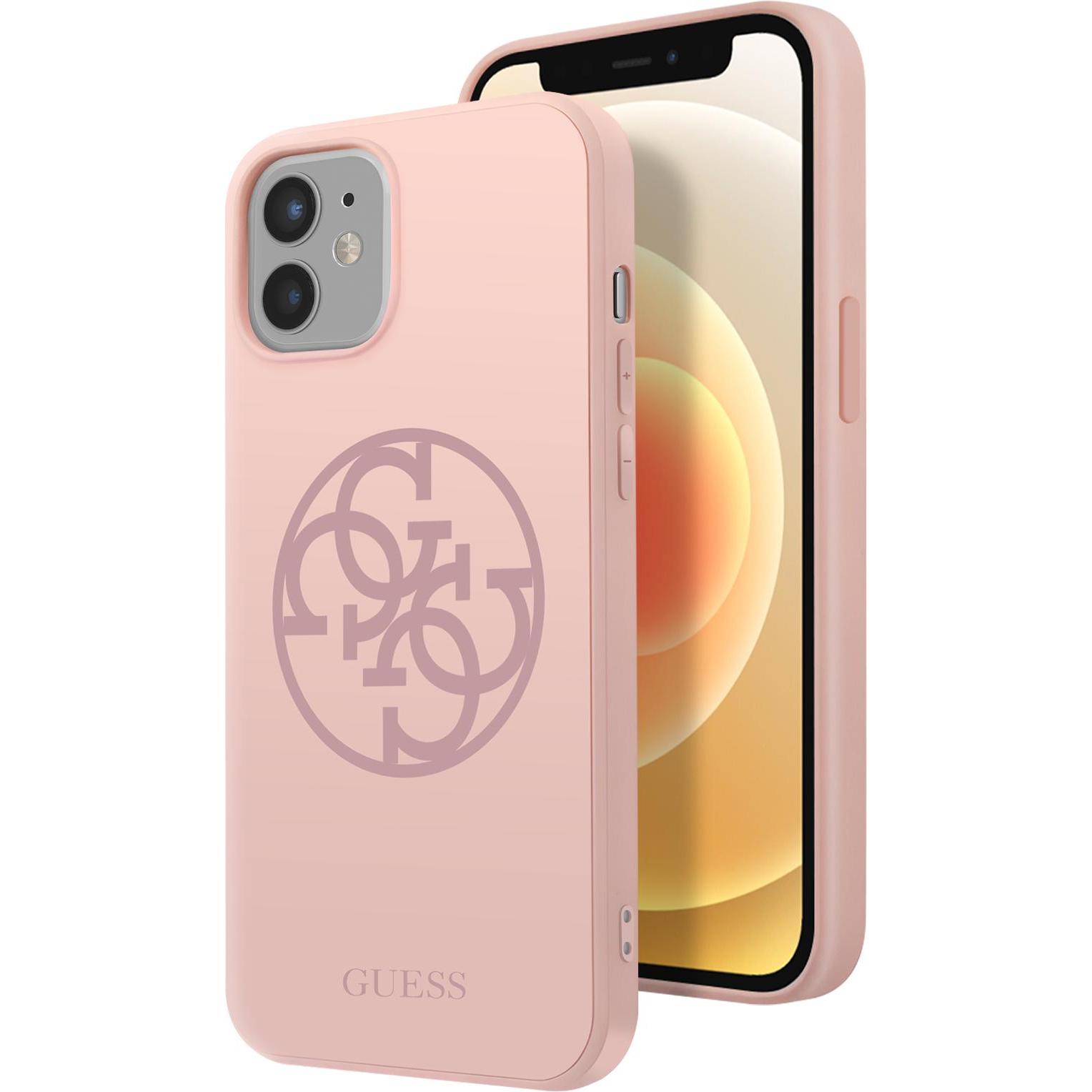 Guess Hülle 4G Tone, Rosa Series (Apple iPhone 12 mini), Smartphone Hülle, Rosa