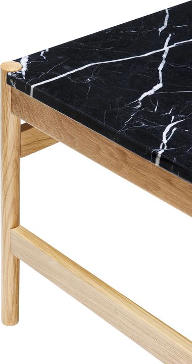 Image du produit Hübsch Table d'appoint Raw Noir/Naturel (60 x 40 x 42 cm)