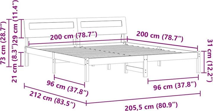 Actual product image vidaXL Platform bed
