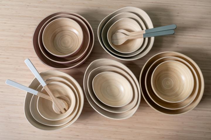 Image du produit present time Schüssel Puro Round 3-teilig, Nature (30 cm, 9 l, 3 x)