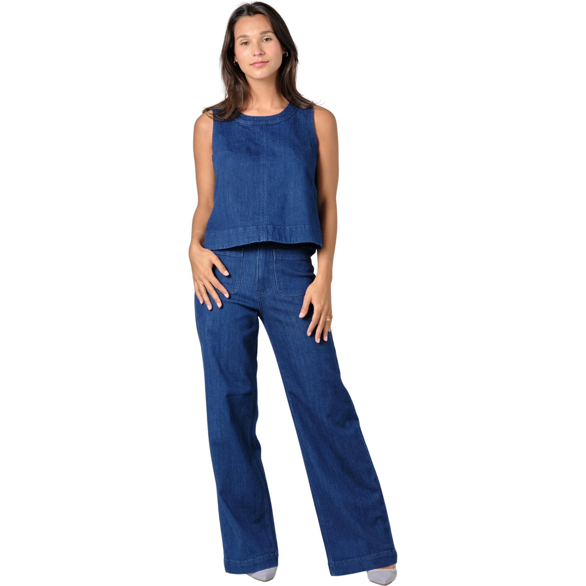 F.A.M. Paris, Damen, Shirt, Iza, Blau, (XL)