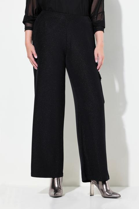 Actual product image Miamoda traight fit cargo pants with glitter effect (54)