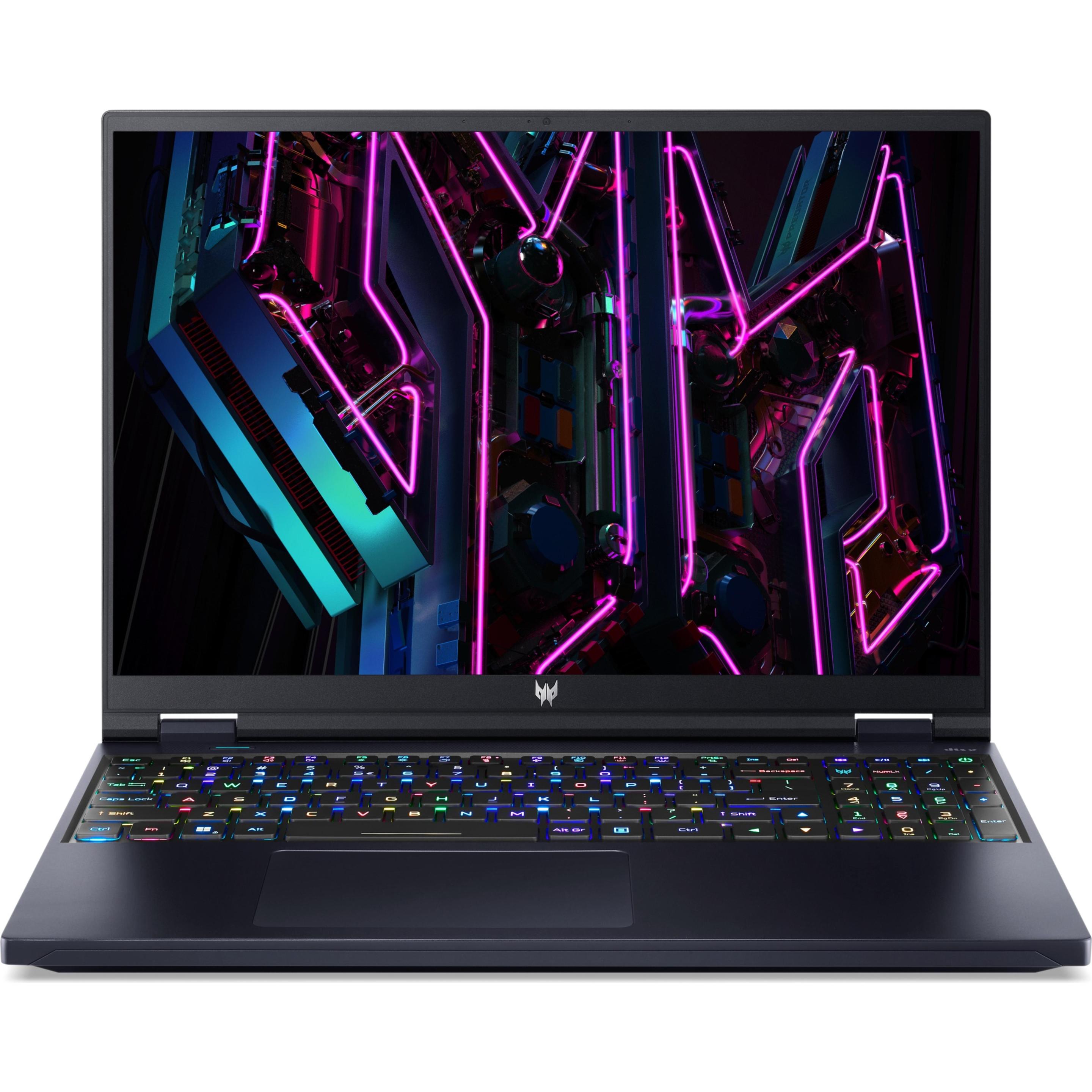 Acer Predator Helios 16 (16", 1000 GB, 16 GB, DE, Intel Core i7-13700HX), Notebook, Schwarz