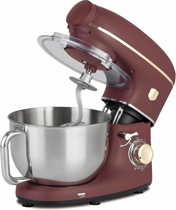 Produktbild BerlingerHaus Küchenmaschine inkl. Flischwolf, Smoothiebehälter & 3 Pasta-Aufsätze, 1500W, bordeaux (1500 W, 5.50 l)