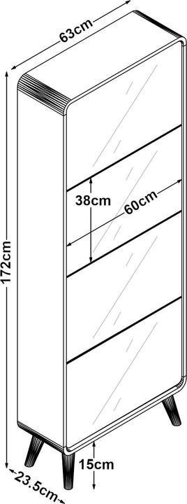 Actual product image En.Casa Stryn (63 x 23.5 x 172 cm)