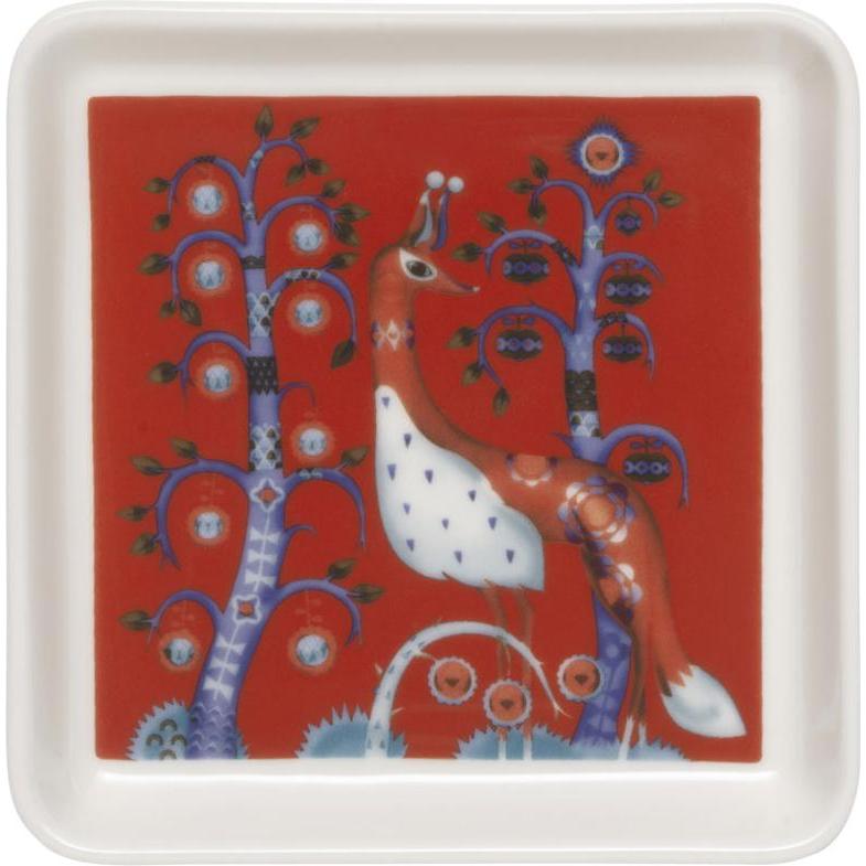 Iittala Taika Teller quadratisch, Teller, Rot