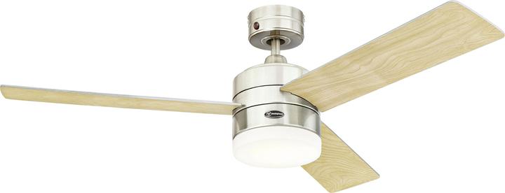Westinghouse Ventilateur de plafond Vista acier inoxydable 122 cm avec LED (51 dB)