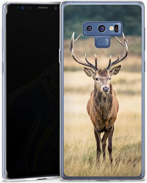 Produktbild DeinDesign Slim Case für Samsung Galaxy Note 9 Silikon Hülle Ultra Dünn Handyhülle Hirsch Wald Wiese (Samsung Galaxy Note 9)