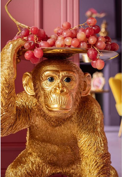 Image du produit Kare Design Figurine de décoration Butler Playing Chimp Gold 52cm