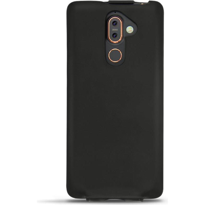 Noreve Lederschutzhülle vertikal (Nokia 7 Plus), Smartphone Hülle, Grau