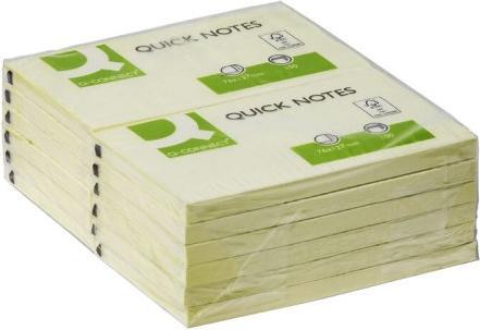 Produktbild Q-Connect Haftnotizen Quick Notes gelb (127 x 76 mm)