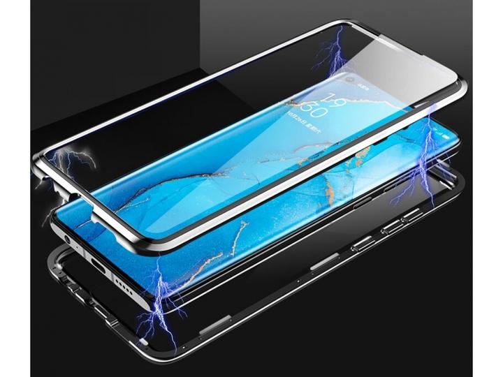 Actual product image G-Case Oppo Reno3 Aluminium Magnetic Glass Case Cover (Oppo Reno 3)