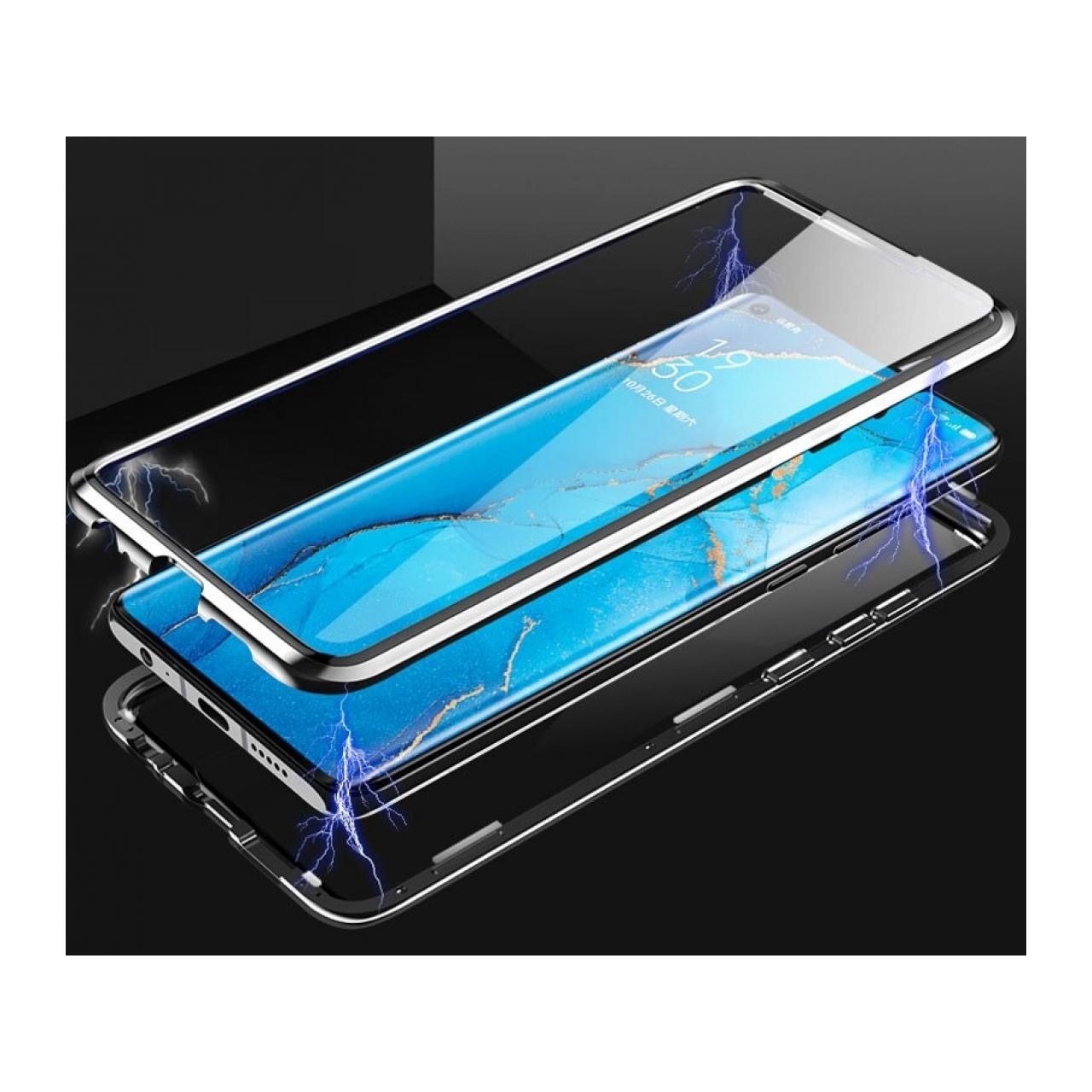 Thumbnail - G-Case Oppo Reno3 Aluminium Magnetic Glass Case Hülle (Oppo Reno 3), Smartphone Hülle, Schwarz