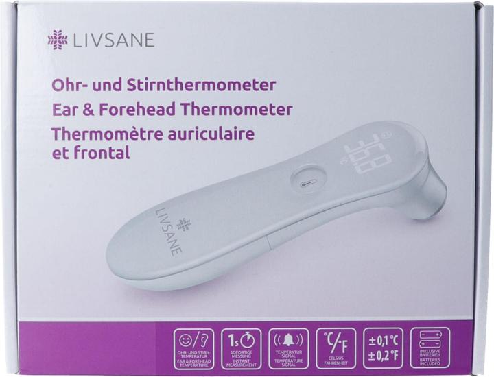 Immagine prodotto Livsane Ohr- und Stirnthermometer (Fronte, Auricolare)