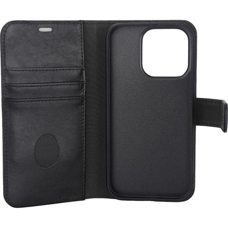 Thumbnail - Radicover Radiation Protection Wallet Vegan Leather 2in1 MAGSAFE iPhone 15 PRO Black (Apple iPhone 15 Pro), Smartphone H...