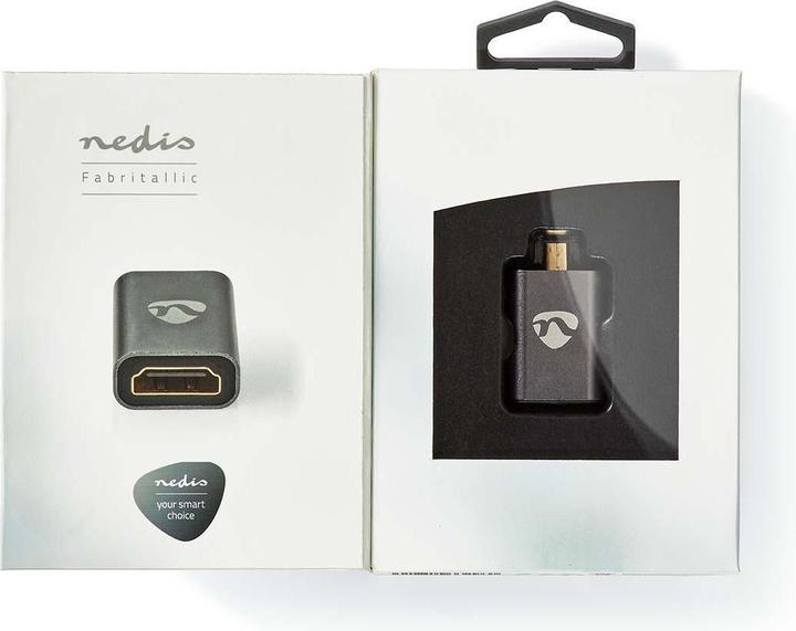 Actual product image Nedis HDMIT Adapter HDMIT Male / HDMIT Micro Connector HDMIT Female / HDMIT Output Gold Plated Strai (HDMI, Micro HDMI, 3.60 cm)