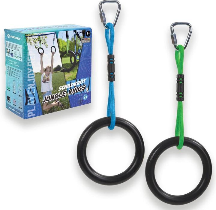 Schildkröt 970714 - Set di anelli per la giungla, anelli ginnici, ostacoli della giungla, anelli ninja