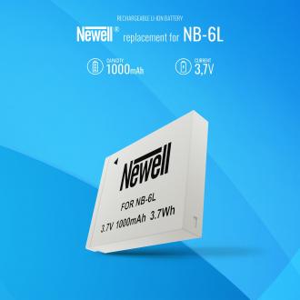 Actual product image Newell Battery replacement for NB-6L (Camera battery)