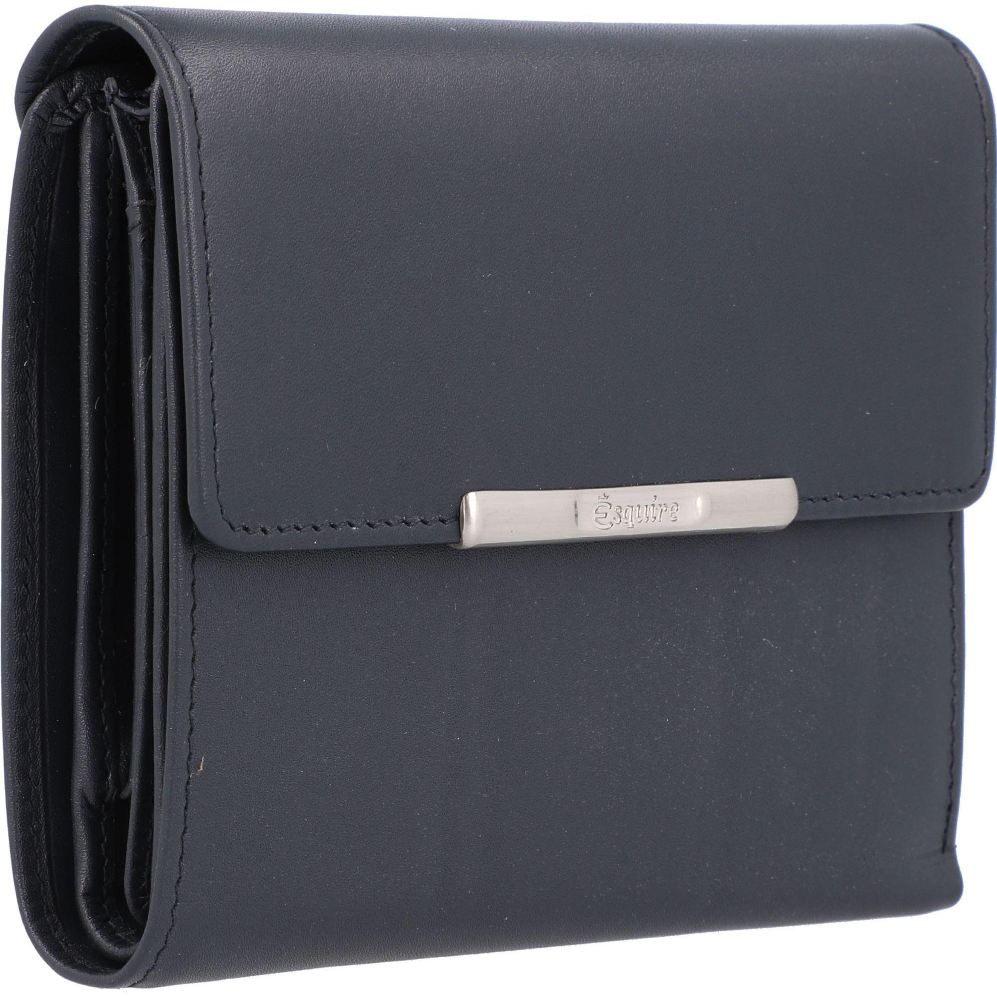 Thumbnail - Esquire, Damen, Portemonnaie, Helena Geldbörse Leder 12 cm, Blau