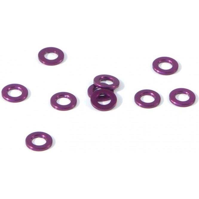 HPI, Muttern + Unterlegscheiben, ALUMINIUMSCHEIBE 3x6x0,75mm (LILA 10 ST.