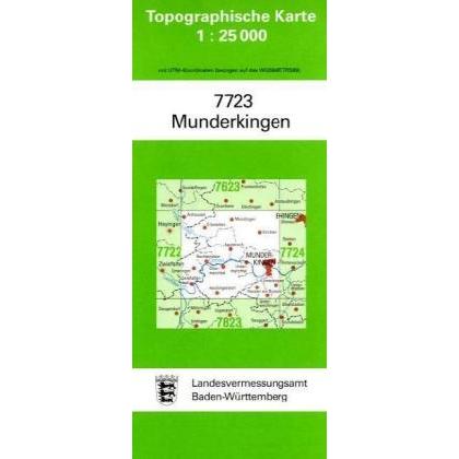 Topographische Karten BW.7723 Munderk., Landkarte