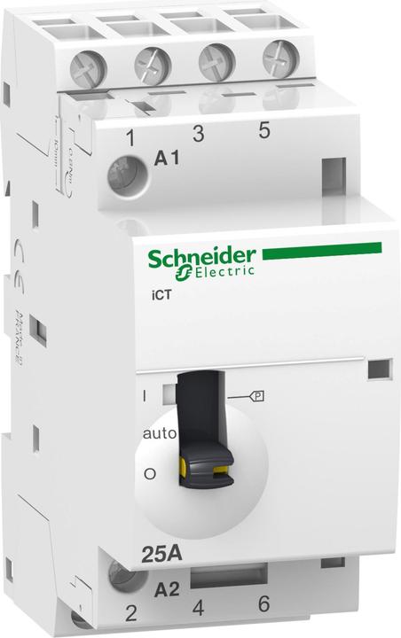 Produktbild Schneider Electric Acti9 iCT Contactor 25A 4NO 220/240Vac (Heizungsaktor)