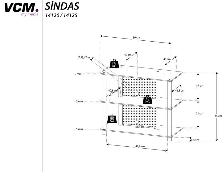 Produktbild VCM Sindas (59 x 48 x 45 cm)