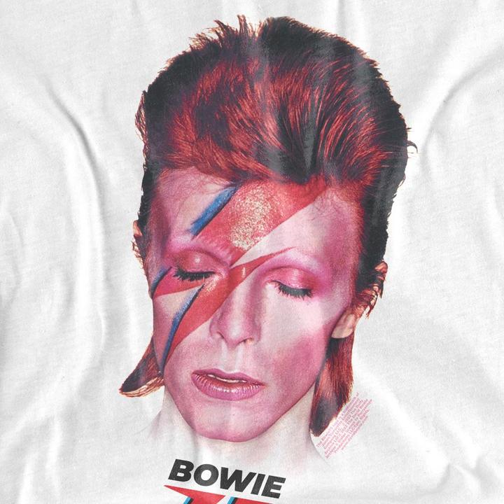 Actual product image David Bowie Unisex Adult Aladdin Sane '75 T-Shirt (L)