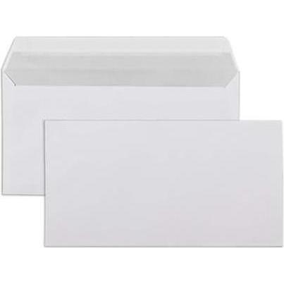 Blanke, Briefumschlag, Briefumschläge 125x235mm 80g/qm haftklebend VE=1000 Stück weiss (1000 x)