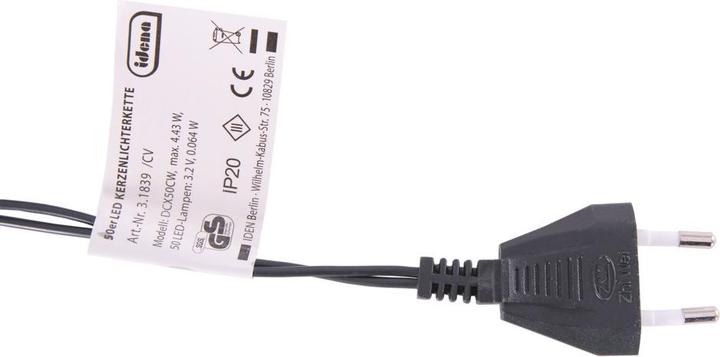 Produktbild Idena Kerzenlichterkette LED 50er warmweiss für Innen (0.04 m)