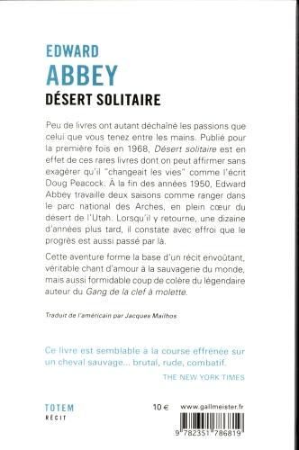Immagine prodotto Désert solitaire (Francese, Abbey Edward, 2018)