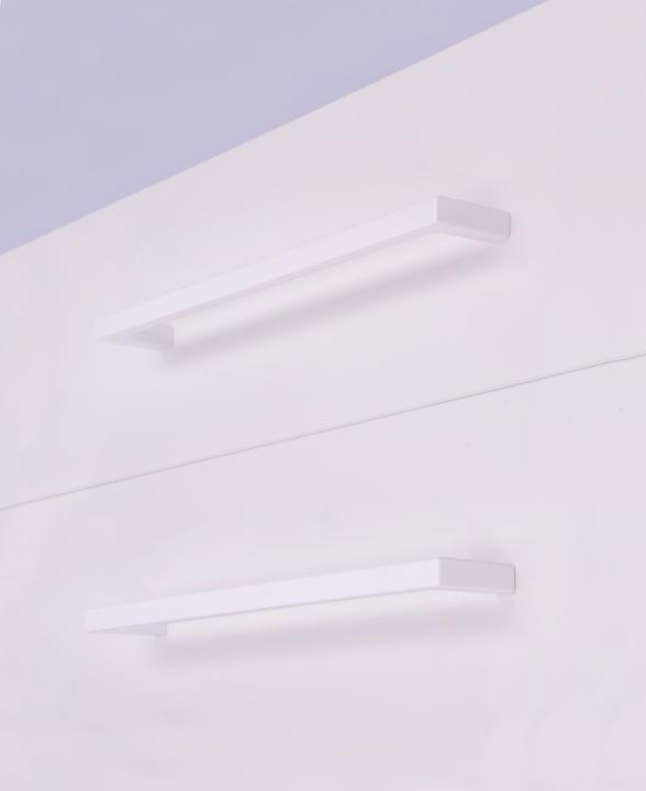 Actual product image Siro Möbelgriffe Durckguss weiss, BA 192mm