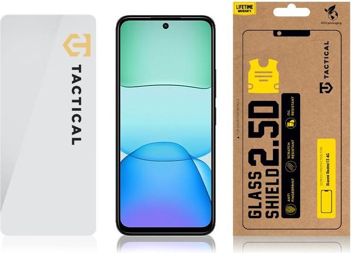 Actual product image Tactical Protective glass - Glass Shield 2.5D for Xiaomi Redmi 13 4G Clear (1 pcs.)
