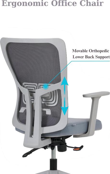 Image du produit Kalune Design Lumbar 108 Grey Office Chair Set 2 Pieces